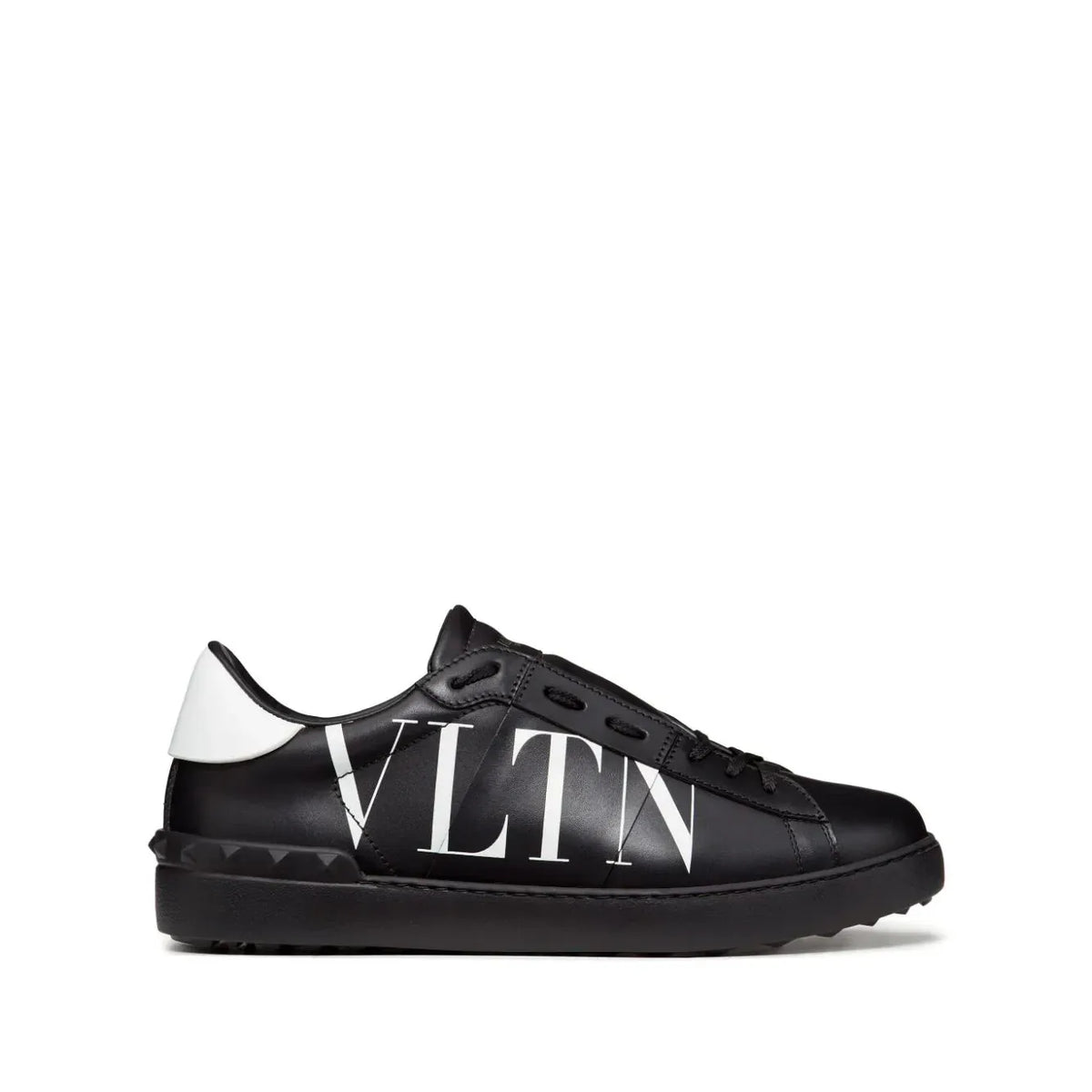 VALETINO SHOES in black with white text