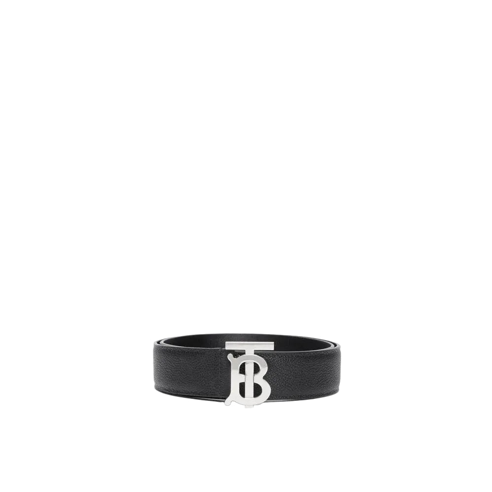 BBRY grainy black leather belt