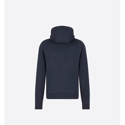 D!or Hoodie zip up navy with pattern inside