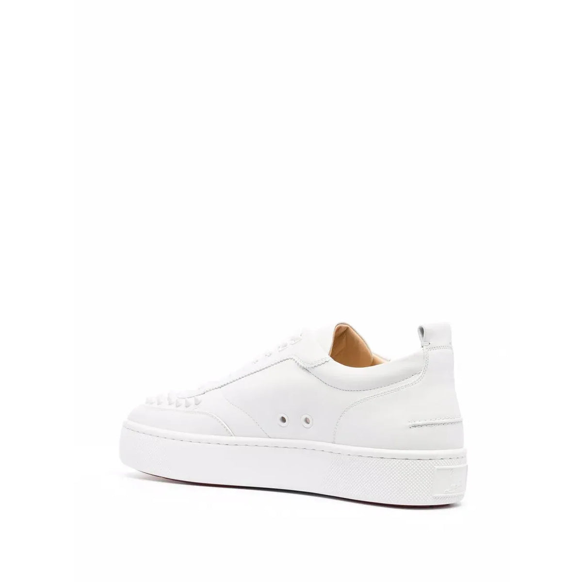 Christian Loobs white sneakers with spikes