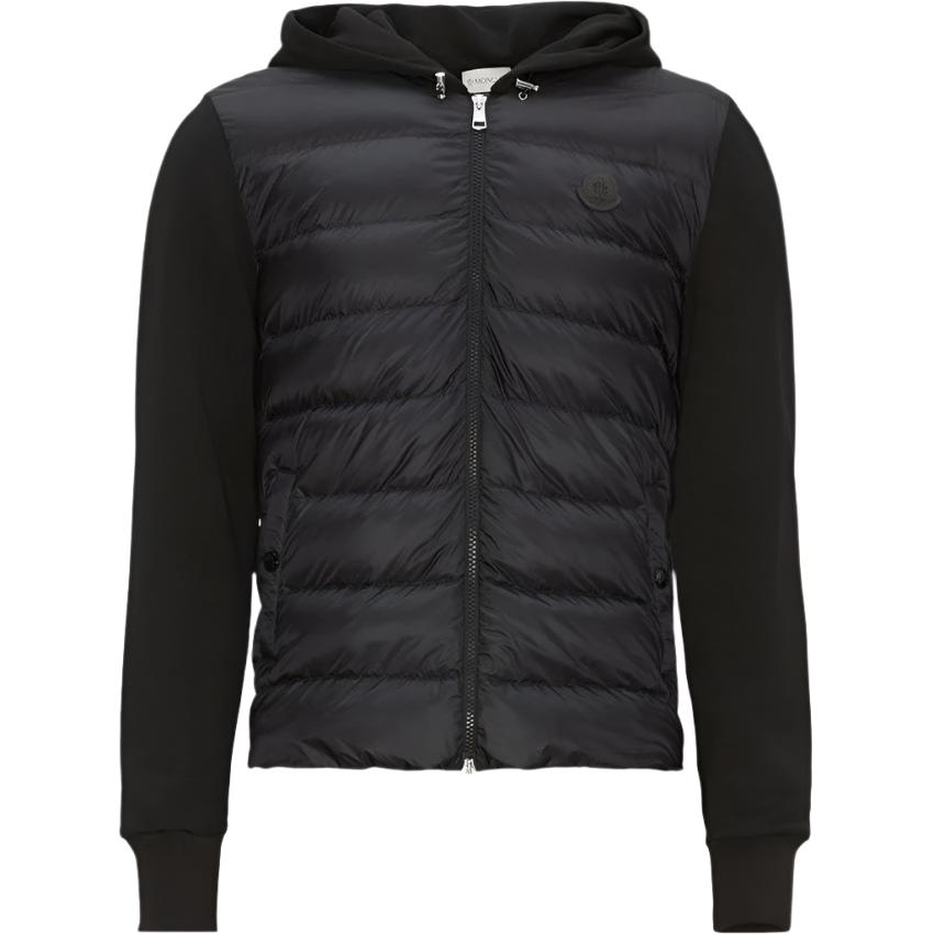 Monclr Cardigan All Black with black puffer