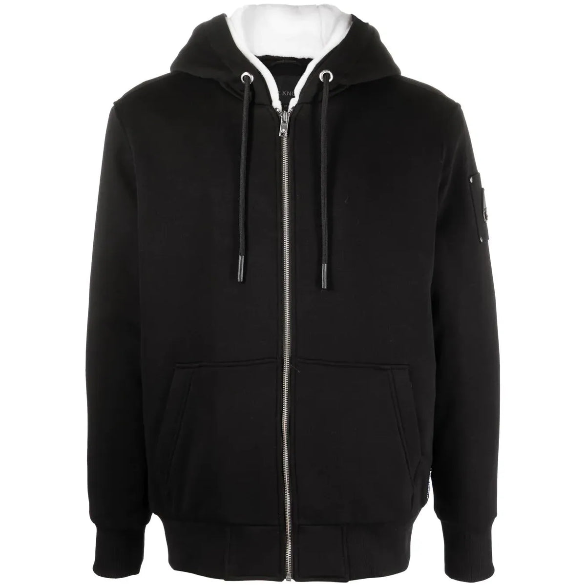 Moose Knucles Zip Up White Bunny Hoodie