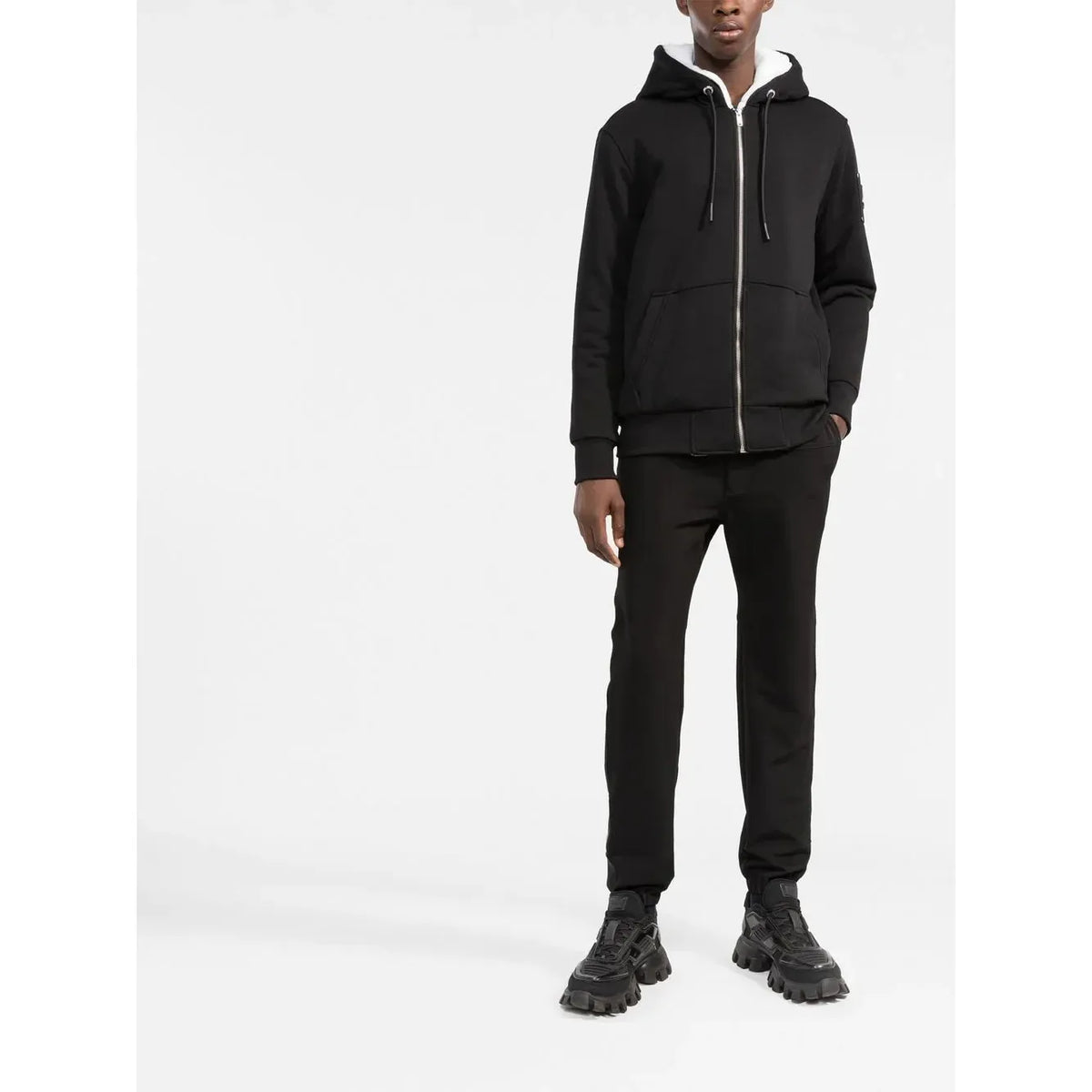 Moose Knucles Zip Up White Bunny Hoodie