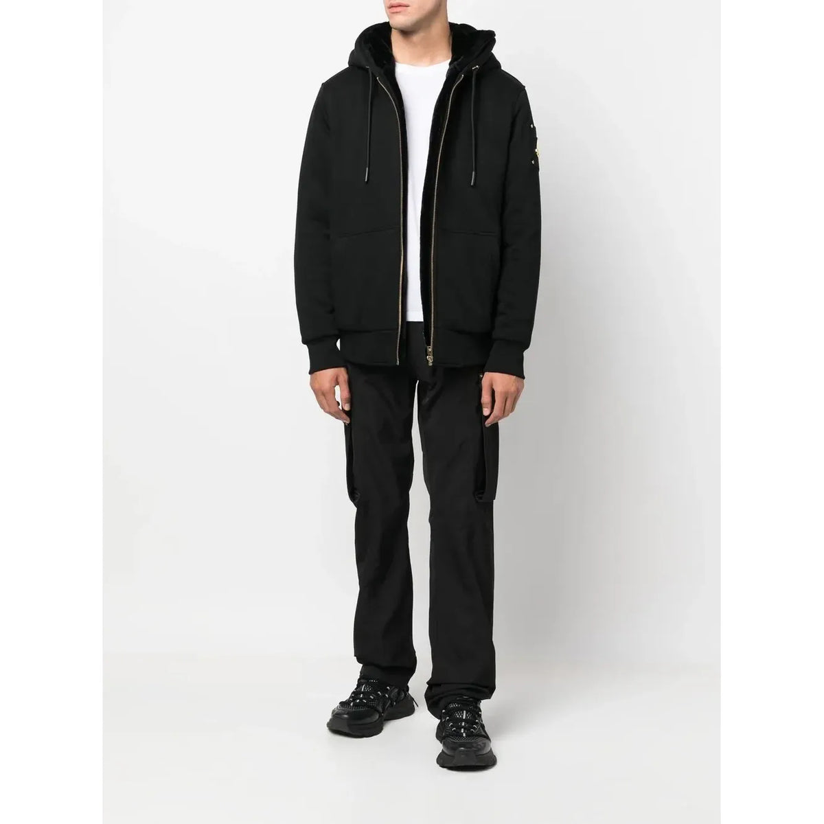 Moose Knucles Gold Zip-up Bunny hooded Jacket