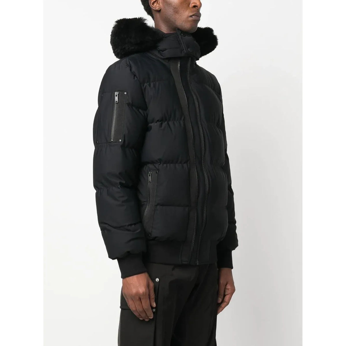 Moose Knucles Padded bomber jet black jacket