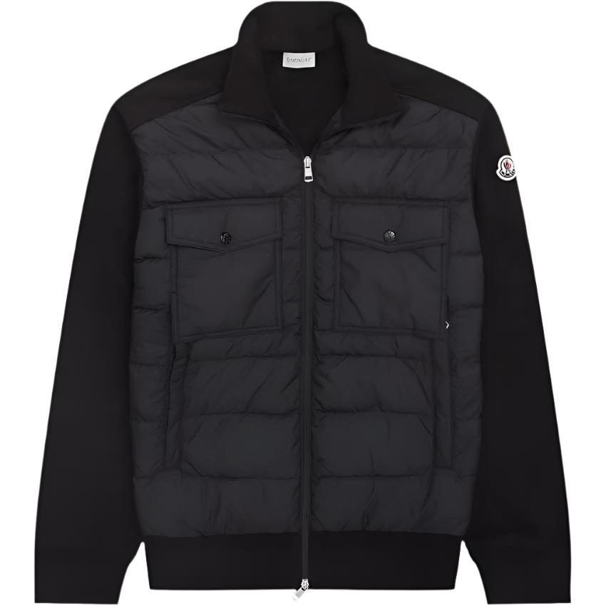 Monclr Black puffer cardigan