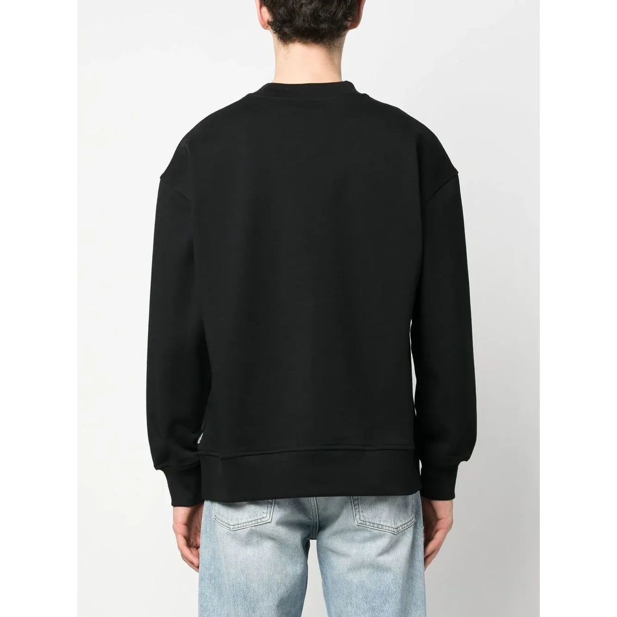 Moose Knucles Chest logo-patch detail black sweatshirt