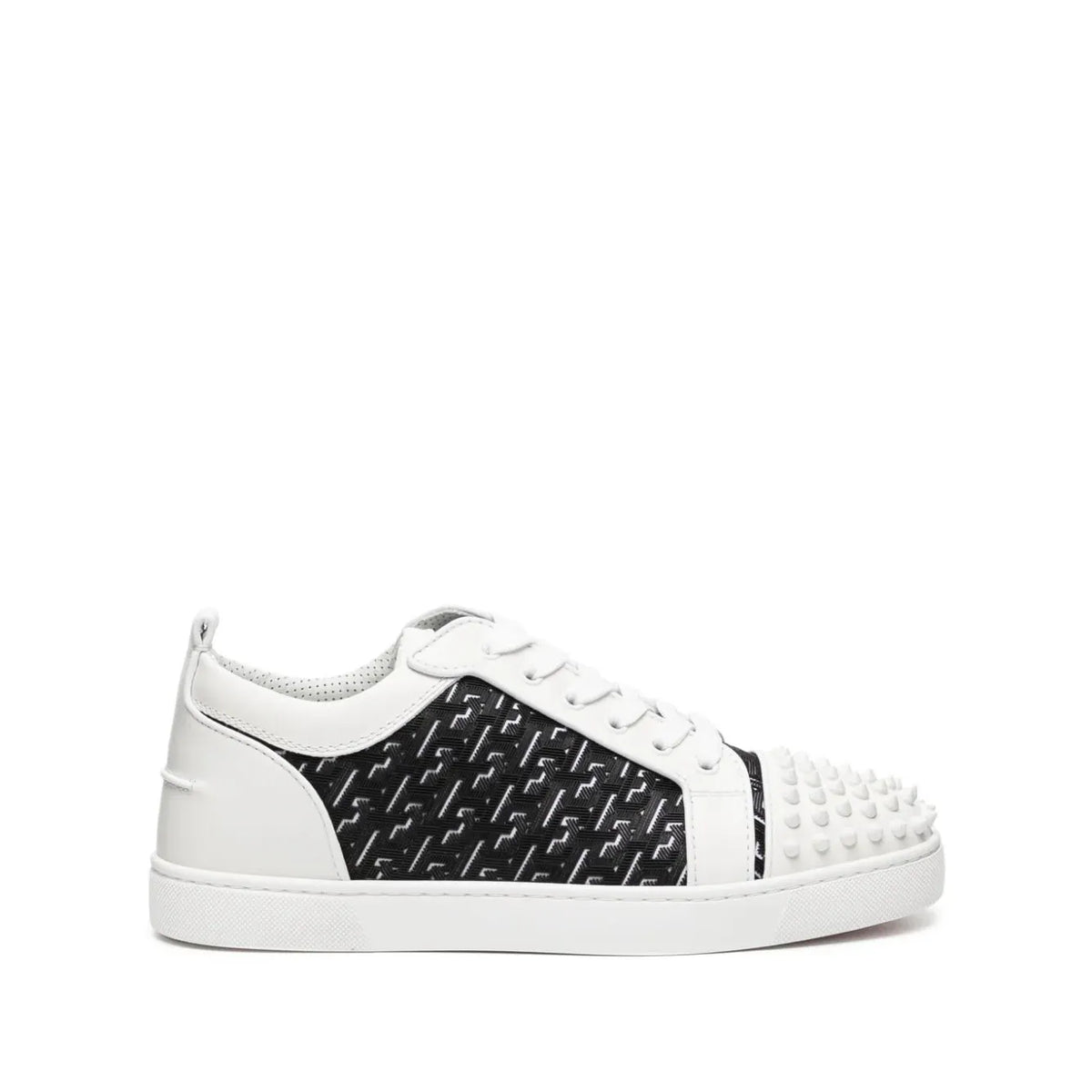 Christian Loobs white sneakers with spikes