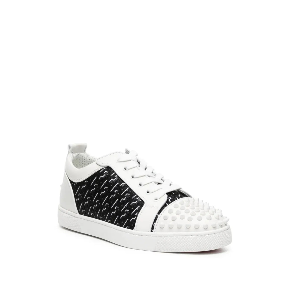 Christian Loobs white sneakers with spikes