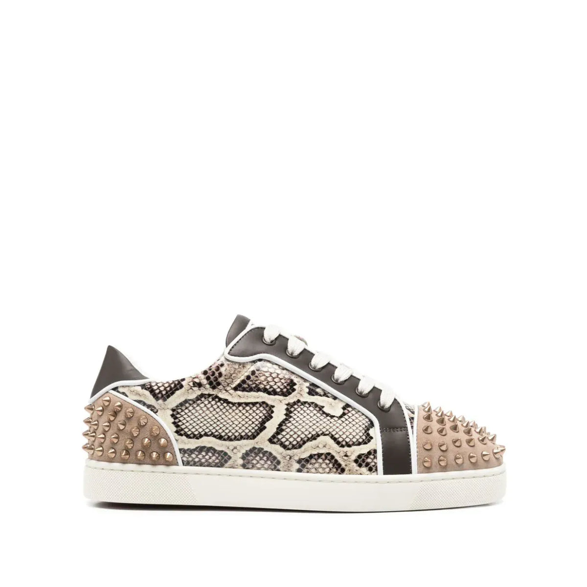 Christian Loobs snake leather sneakers with spikes