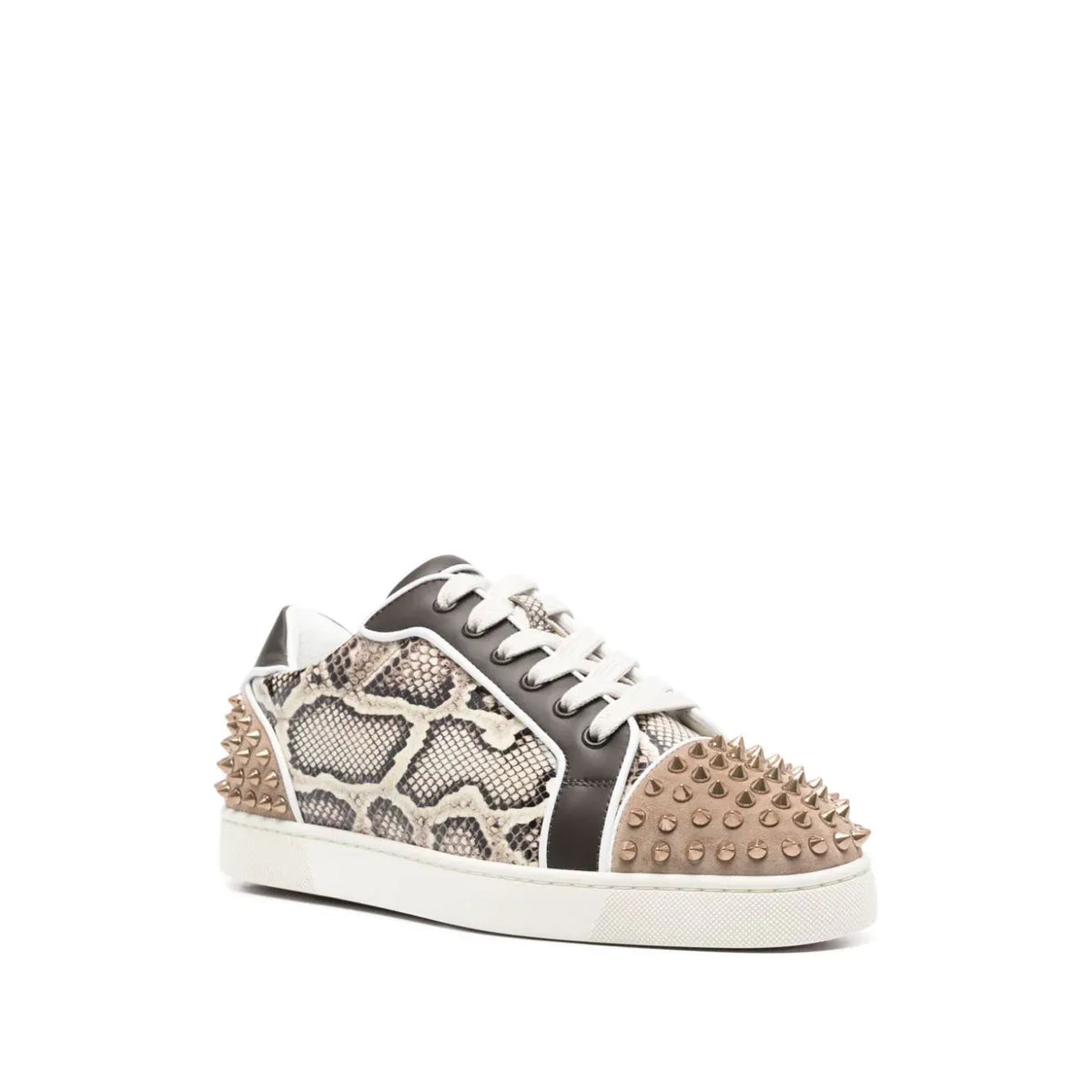 Christian Loobs snake leather sneakers with spikes