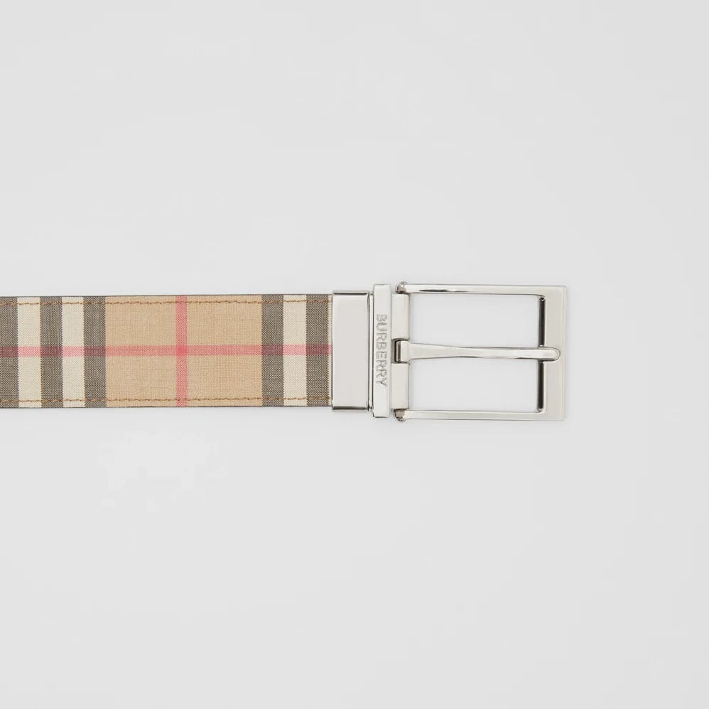 BBRY Belt made in check and leather