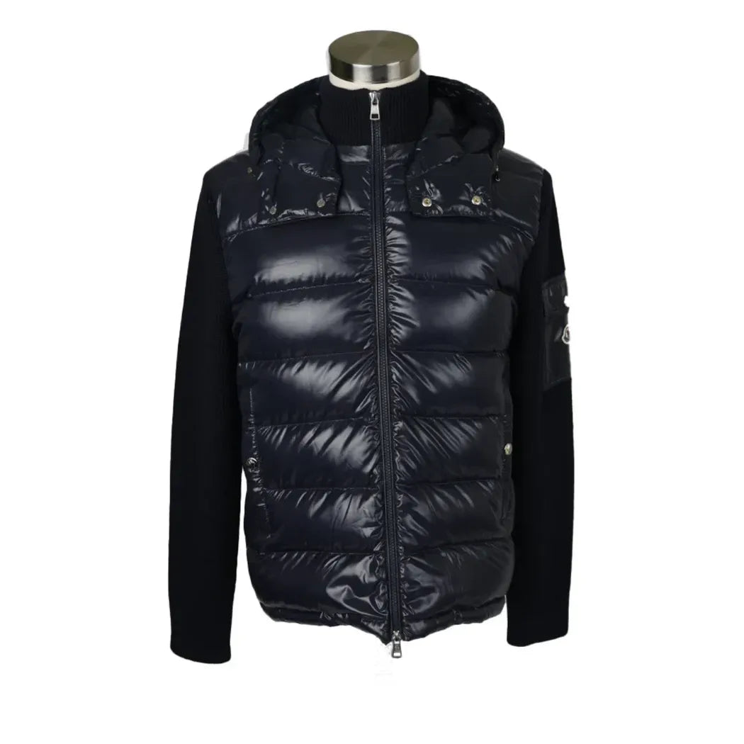Monclr Cardigan Navy Puffer with hood