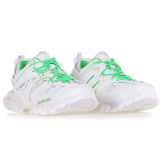 B@lenciga Track Shoes White with green details