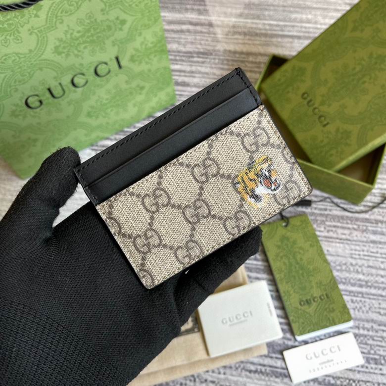 Guuccii Wallet tiger leather black/beige