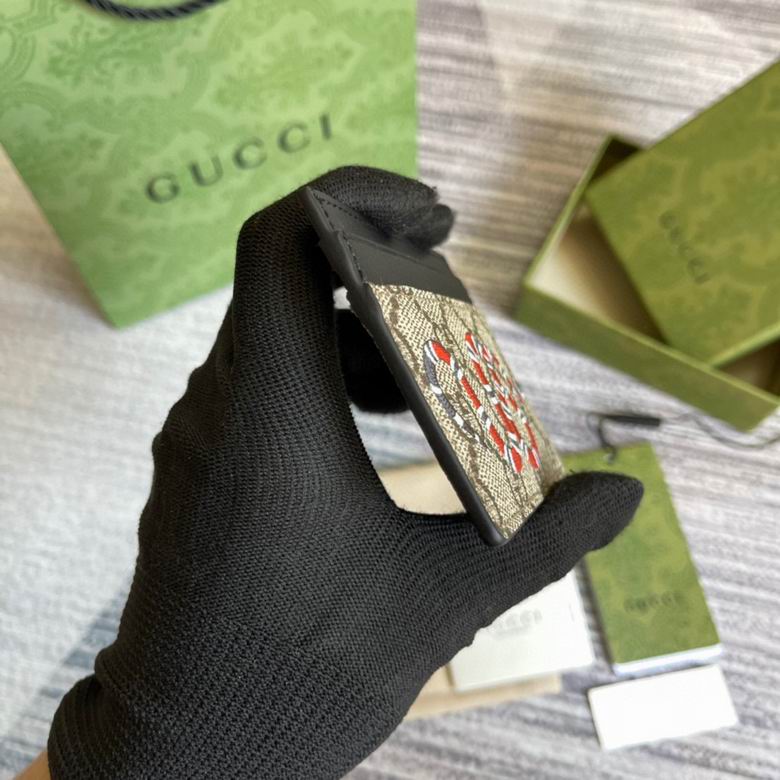 Guuccii Wallet beige/black leather snake