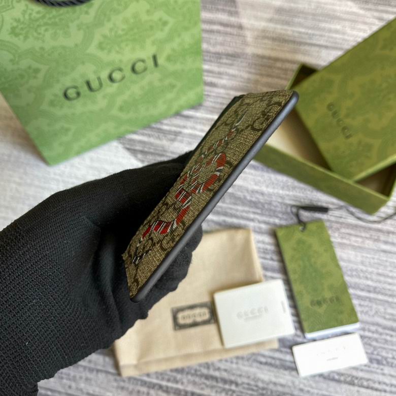 Guuccii Wallet beige/black leather snake