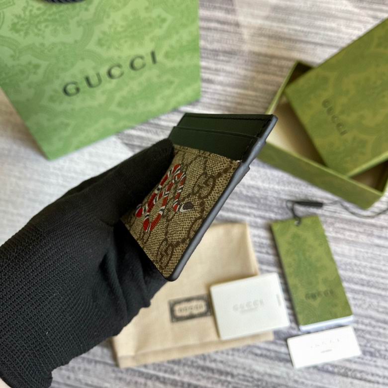 Guuccii Wallet beige/black leather snake