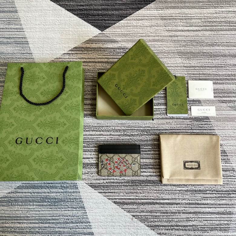 Guuccii Wallet beige/black leather snake