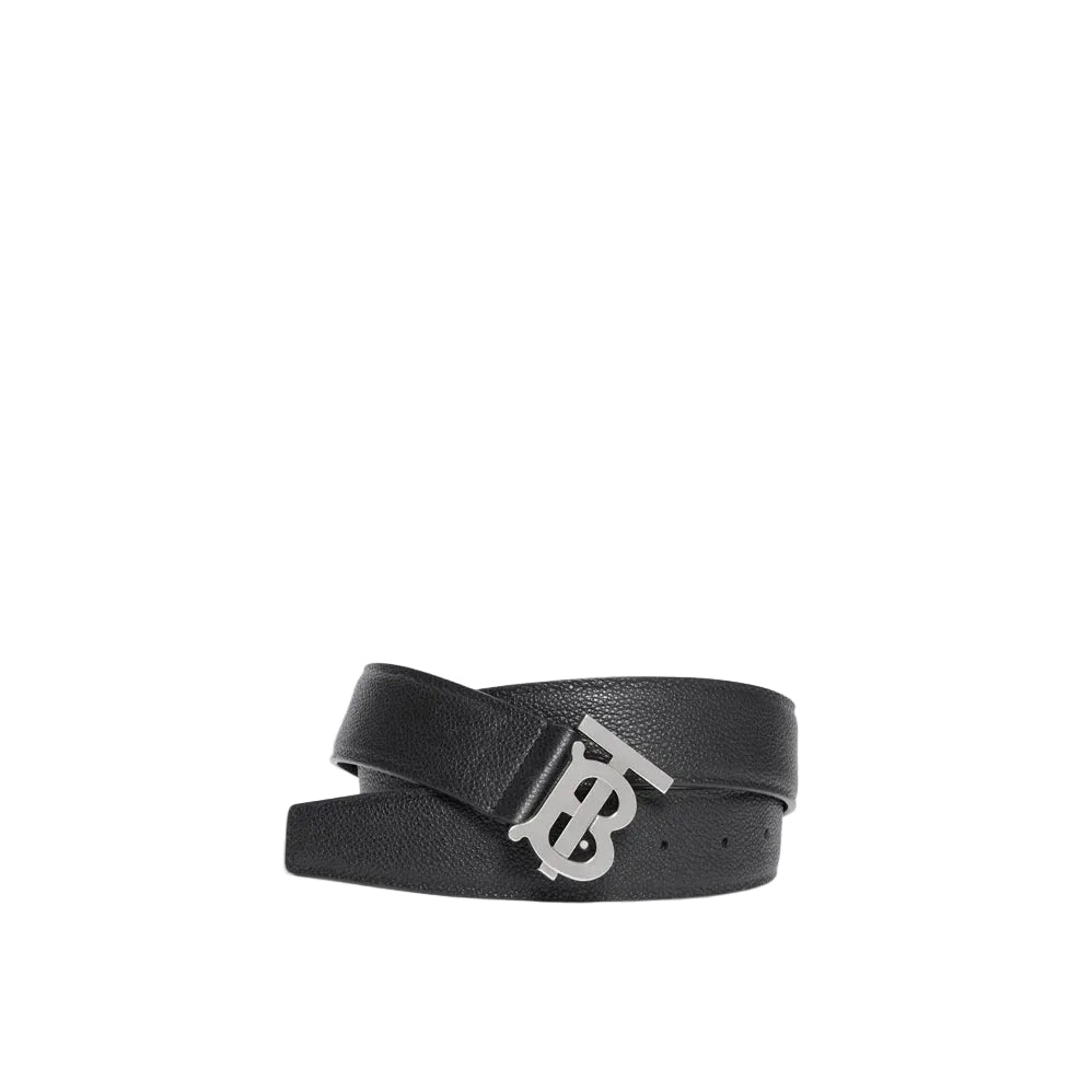 BBRY grainy black leather belt