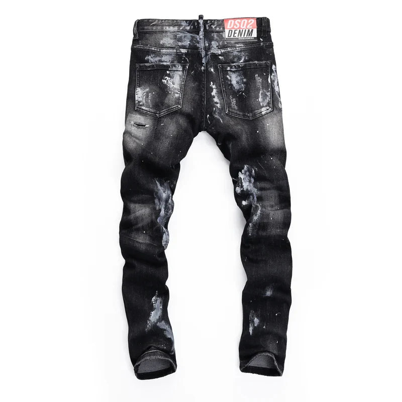 DSQ2 JEANS in black/grey/white