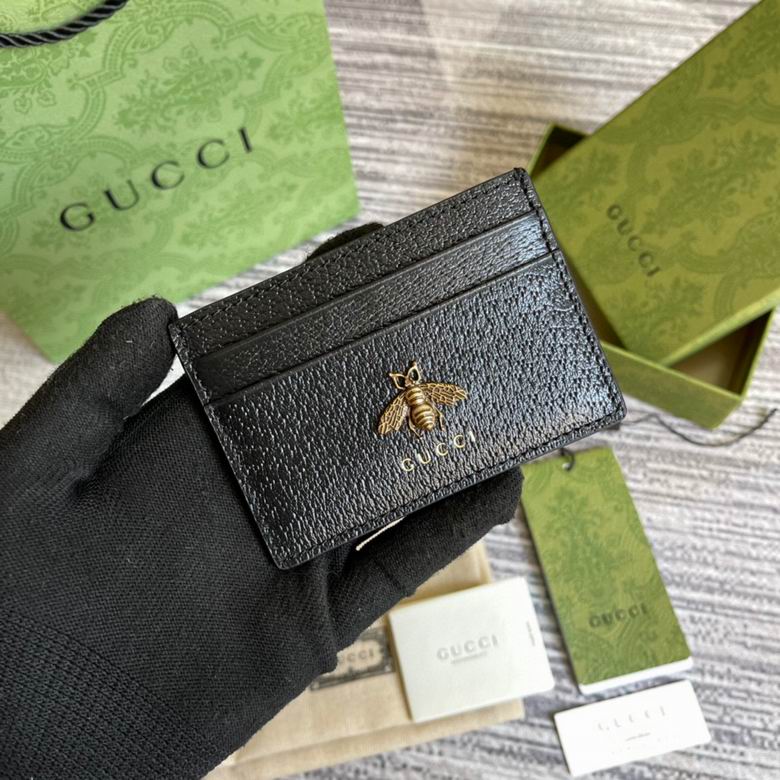 Guuccii Wallet black leather bee