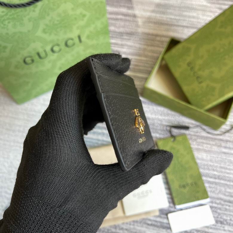 Guuccii Wallet black leather bee