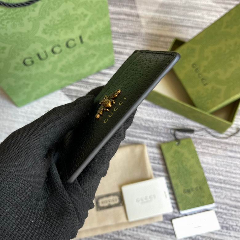Guuccii Wallet black leather bee