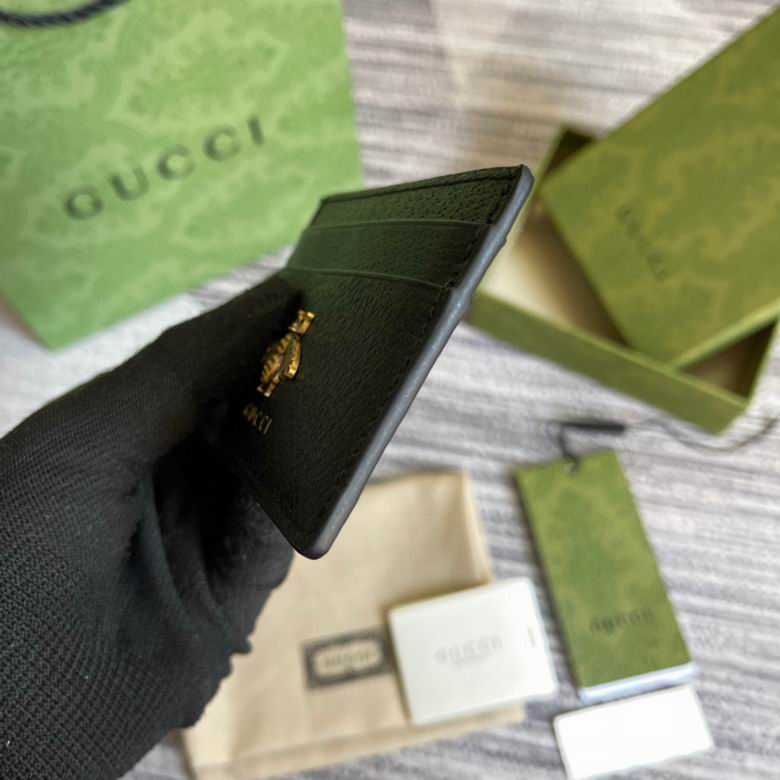 Guuccii Wallet black leather bee