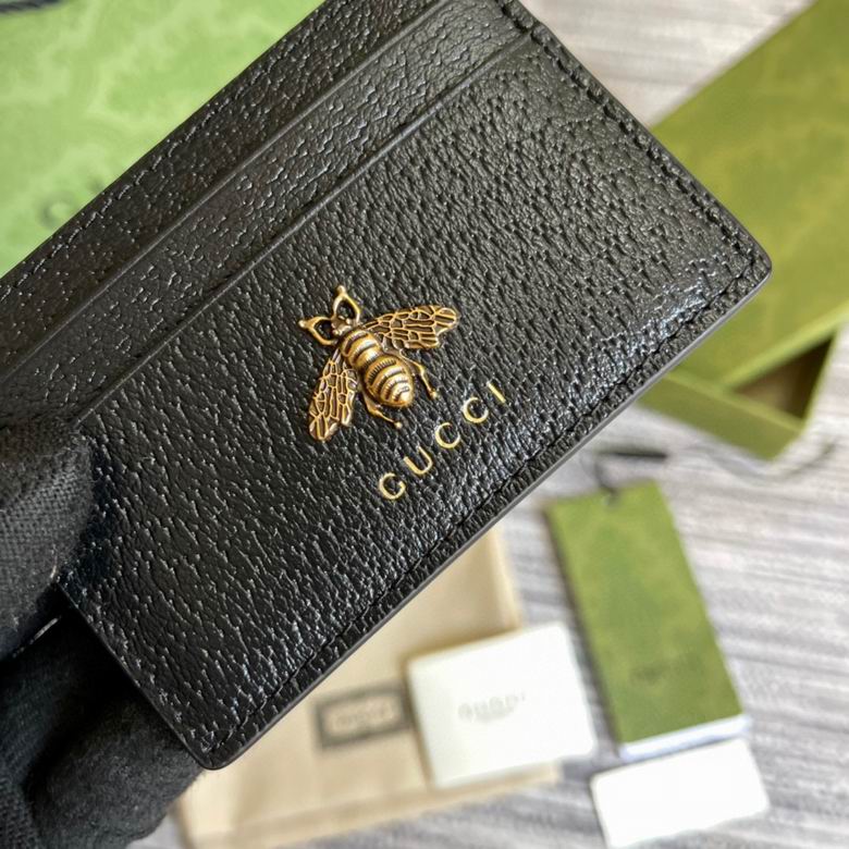 Guuccii Wallet black leather bee