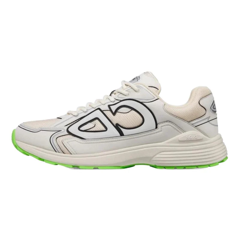D!or B30 shoes in Creamy beige and lime green