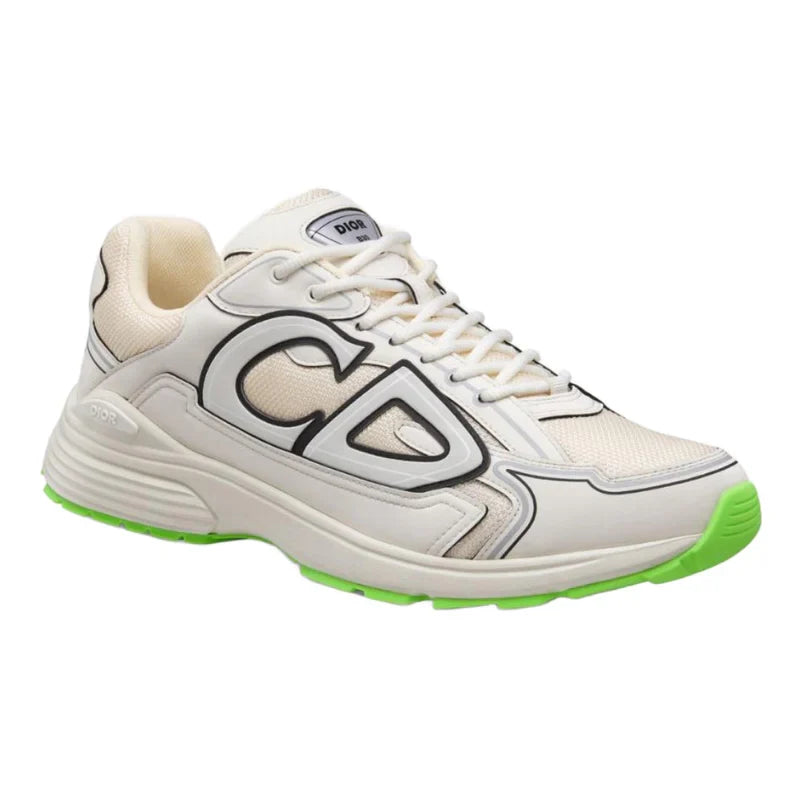 D!or B30 shoes in Creamy beige and lime green