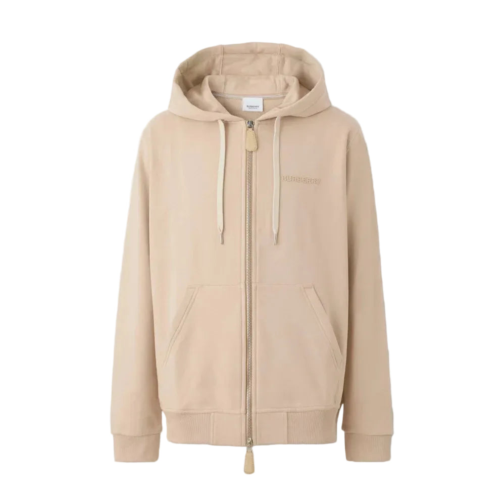 BBRY Beige cotton zip up Hoodie