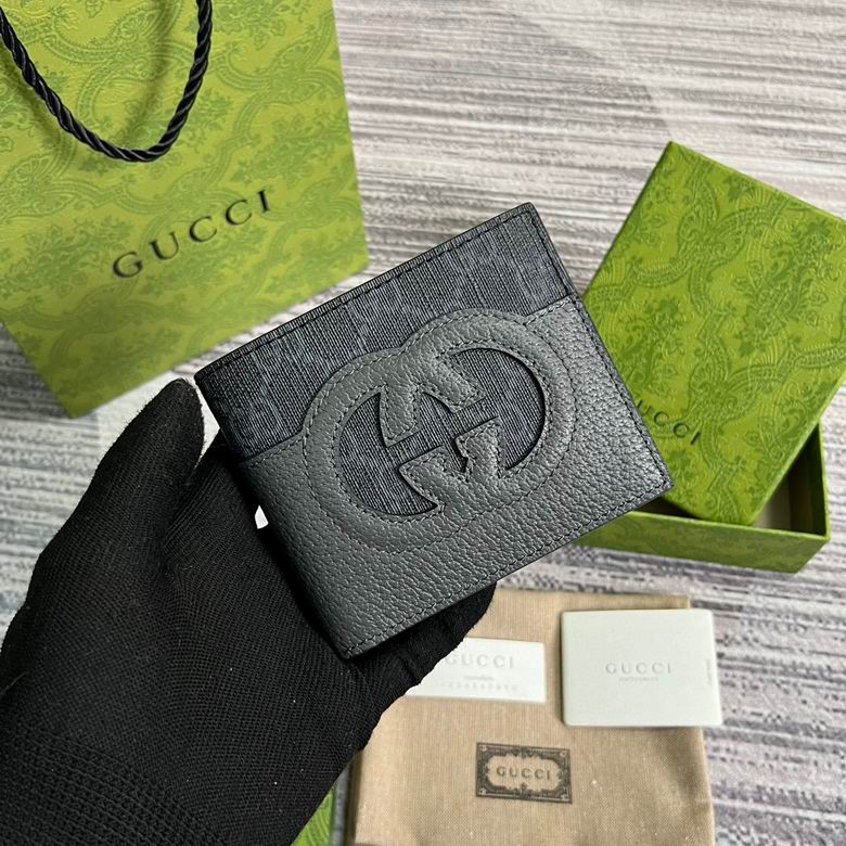 Guuccii Wallet black/grey leather