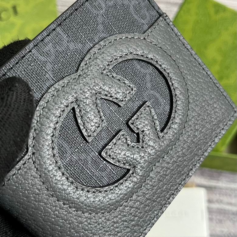 Guuccii Wallet black/grey leather