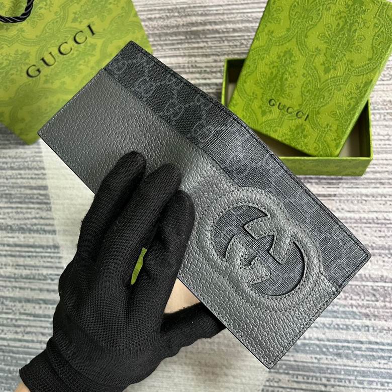 Guuccii Wallet black/grey leather