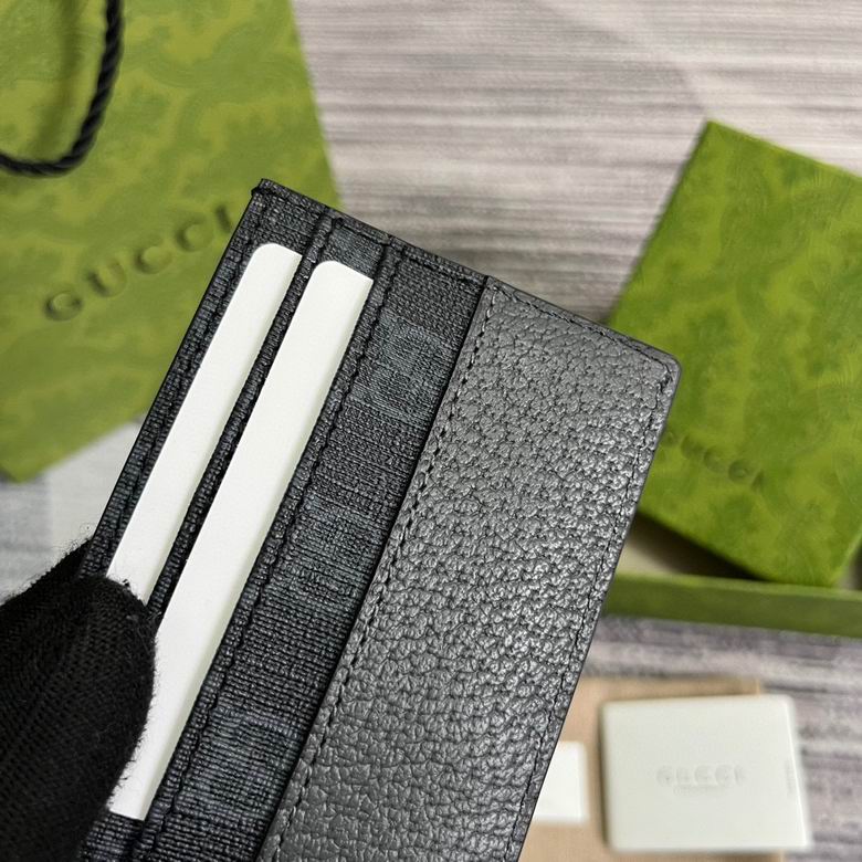 Guuccii Wallet GG leather black/grey