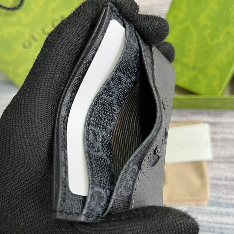 Guuccii Wallet GG leather black/grey