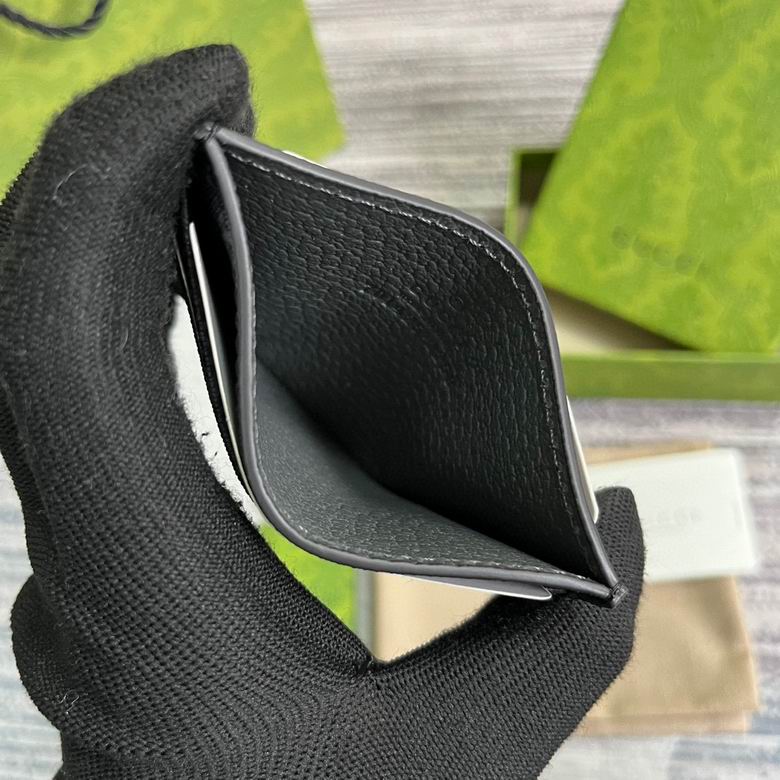 Guuccii Wallet GG leather black/grey