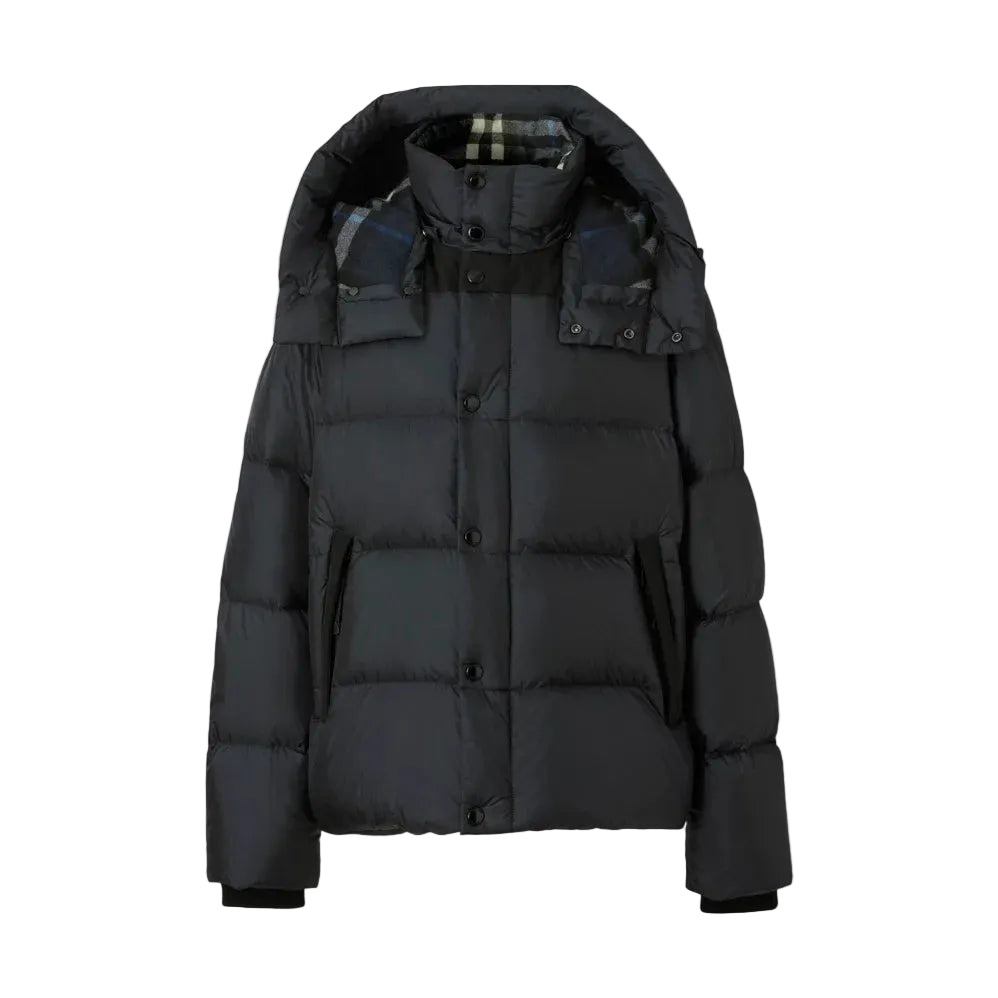 BBRY Hooded black Jacket with navy hood
