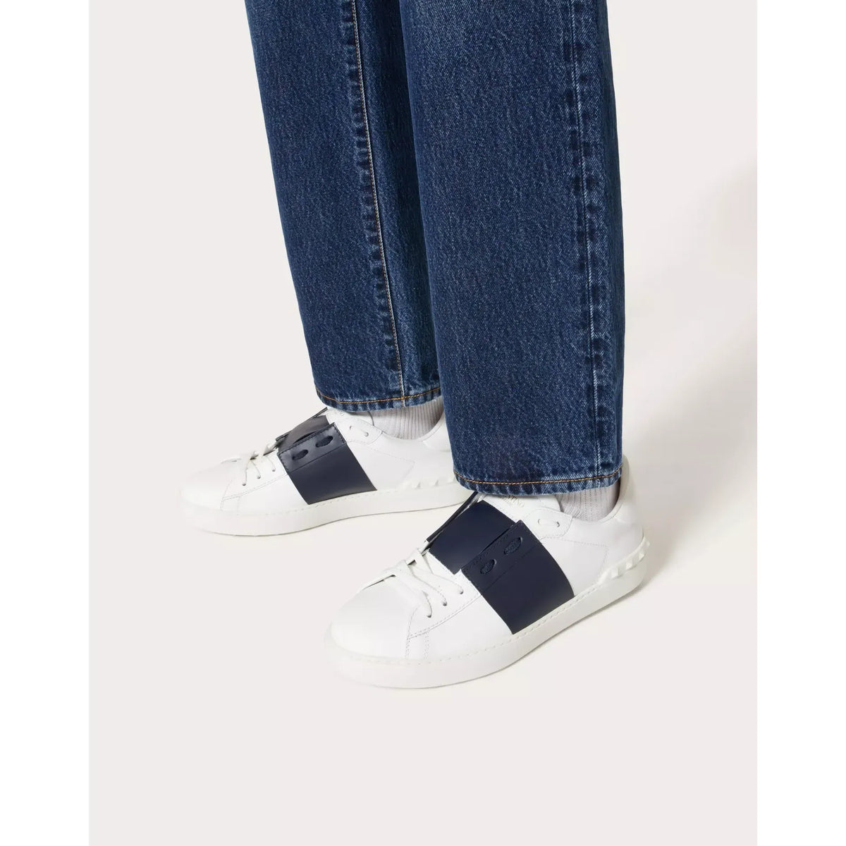 Valetino low-top Open sneakers in Navy