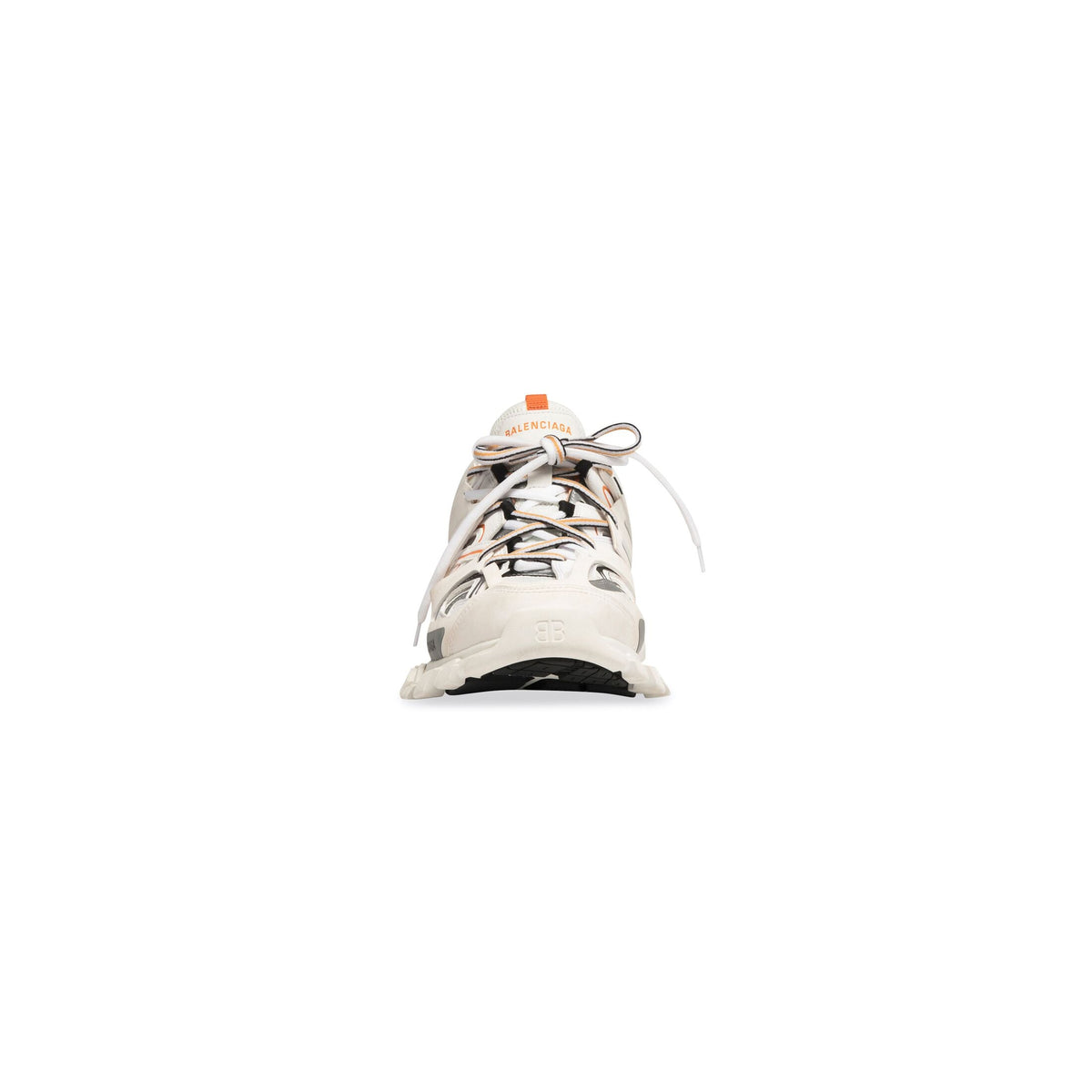 B@lenciga Track Shoes in White with orange details
