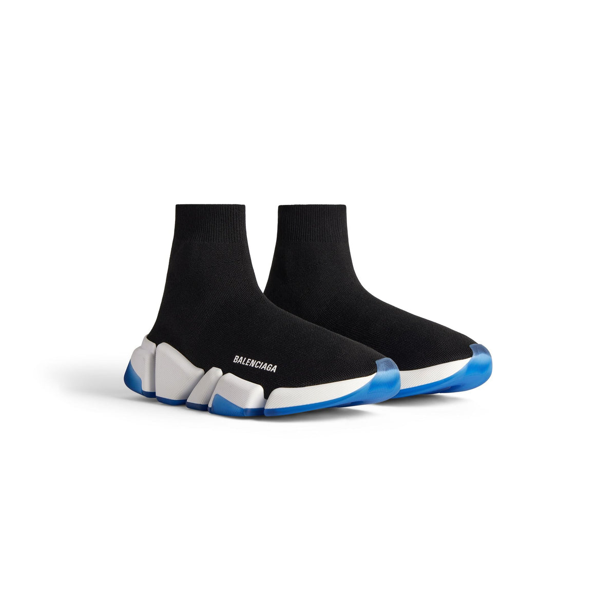 B@lenciga Speed Shoes in black with blue/white