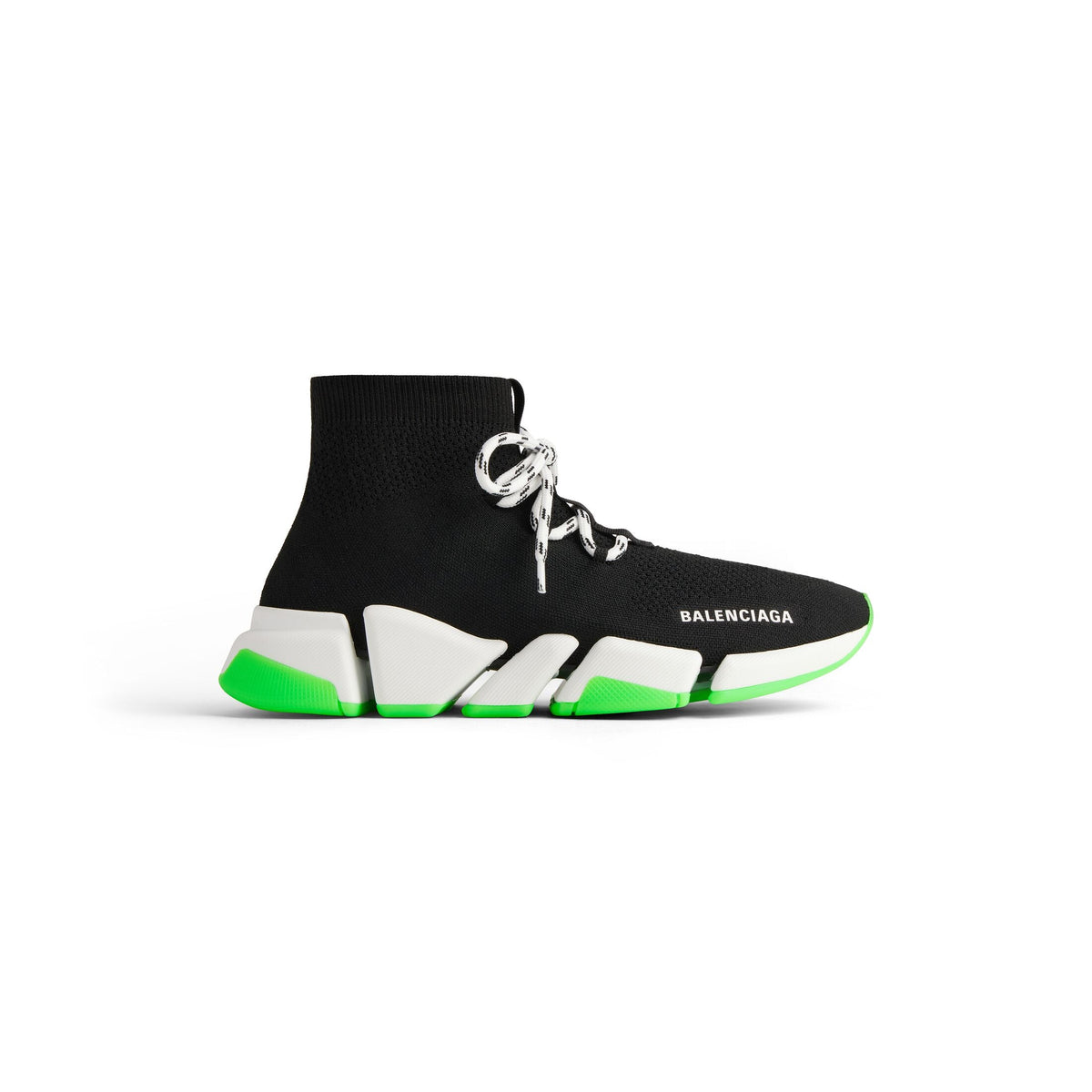 B@lenciga Speed Shoes in black with green/white