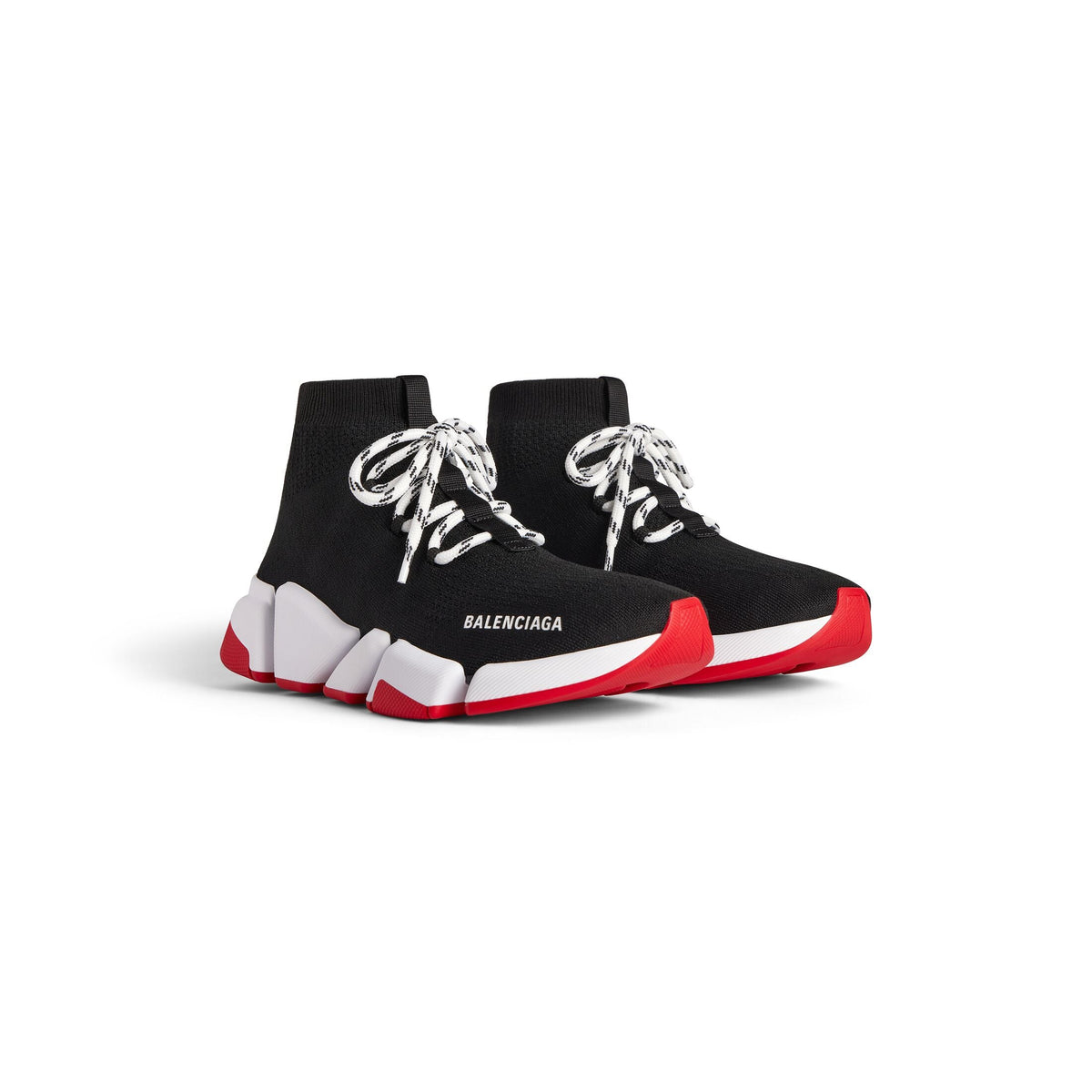 B@lenciga Speed Shoes in black with red/white