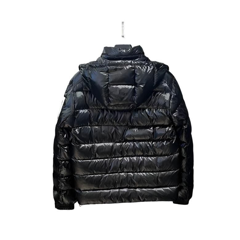 Monclr high-shine padded jacket in white and in navy