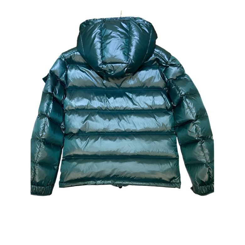 Monclr feather-down hooded puffer jacket green