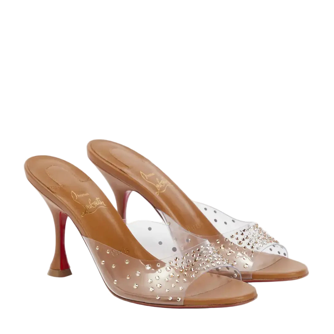 Christian Loobs Nudes Degramule embellished mules