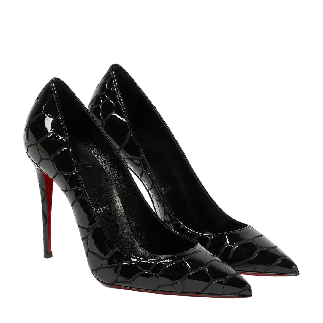 Christian Loobs Heels Kate 100 croc-effect leather pumps