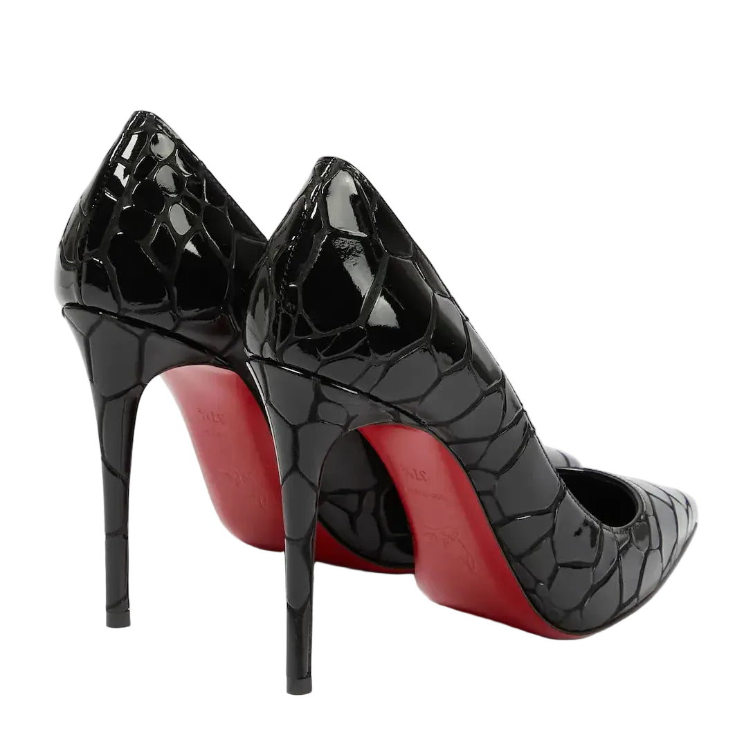 Christian Loobs Heels Kate 100 croc-effect leather pumps